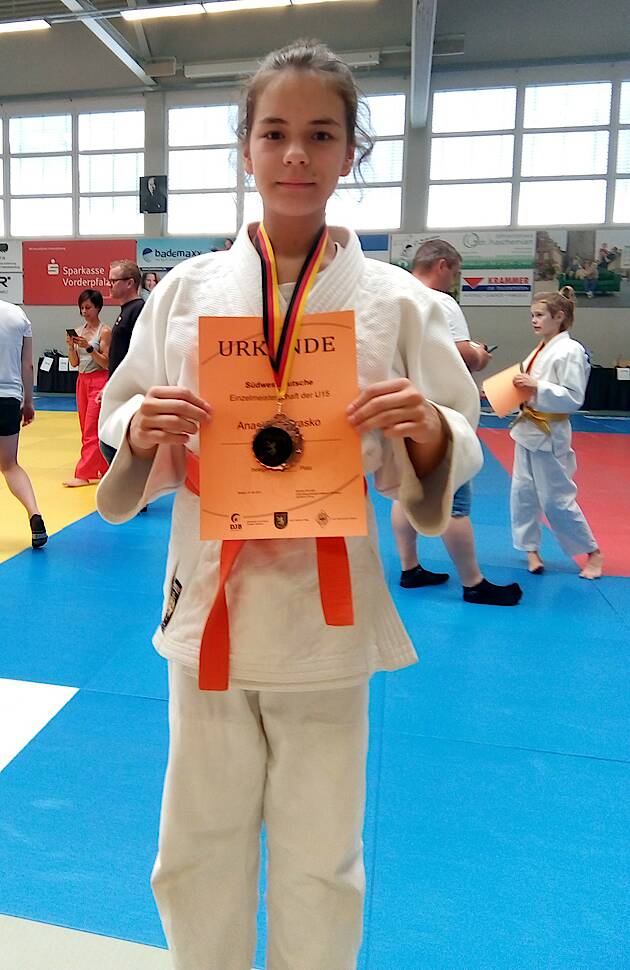 Judoka Anastasia Prasko vom TV Merzig erkämpft sich Bronze bei der Südwest U15